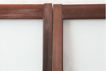 アンティーク建具　和製アンティーク　大判のゆらゆらガラスが魅力のガラス戸3枚セット(引き戸)(R-044809)