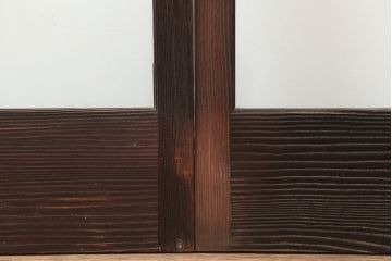 アンティーク建具　和製アンティーク　大判のゆらゆらガラスが魅力のガラス戸3枚セット(引き戸)(R-044809)