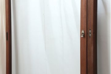 アンティーク建具　和製アンティーク　大判のゆらゆらガラスが魅力のガラス戸3枚セット(引き戸)(R-044809)