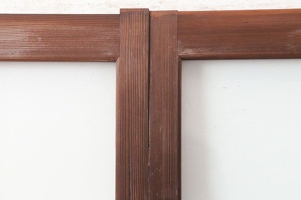 アンティーク建具　和製アンティーク　大判のゆらゆらガラスが魅力のガラス戸4枚セット(引き戸)(R-044810)