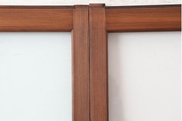 アンティーク建具　和製アンティーク　大判のゆらゆらガラスが魅力のガラス戸4枚セット(引き戸)(R-044810)