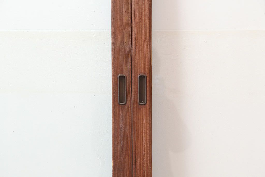 アンティーク建具　和製アンティーク　大判のゆらゆらガラスが魅力のガラス戸4枚セット(引き戸)(R-044810)