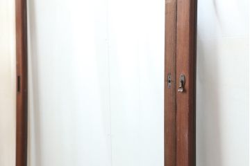 アンティーク建具　和製アンティーク　大判のゆらゆらガラスが魅力のガラス戸4枚セット(引き戸)(R-044810)