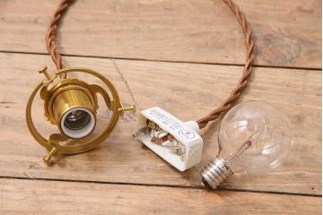 アンティーク照明　オールドノリタケ・則武(日陶)　花の絵柄　珍しいデザインの電笠(天井照明、シェード)(R-044812)