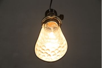 アンティーク照明　昭和初期　斬新なデザインのペンダントライト(吊り下げ照明)(R-044814)