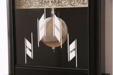 アンティーク時計　昭和中期　AIKOSHA(愛工舎)　ゼンマイ式　アールヌーボー調のデザインが魅力的な宮型掛時計(柱時計、ボンボン時計、振り子時計)(R-044819)
