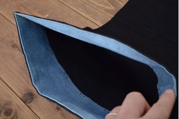 大正〜昭和初期　古い　藍染　木綿　半纏(古布、万荒木屋)(R-044822)