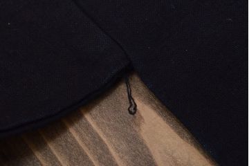 大正〜昭和初期　古い　藍染　木綿　半纏(古布、万荒木屋)(R-044822)