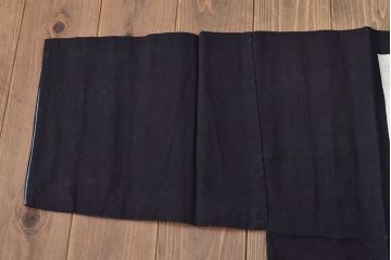 大正〜昭和初期　古い　藍染　木綿　半纏(古布、万荒木屋)(R-044823)
