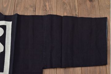 大正〜昭和初期　古い　藍染　木綿　半纏(古布、万荒木屋)(R-044823)