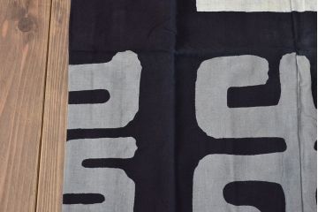 大正〜昭和初期　古い　藍染　木綿　半纏(古布、万荒木屋)(R-044824)