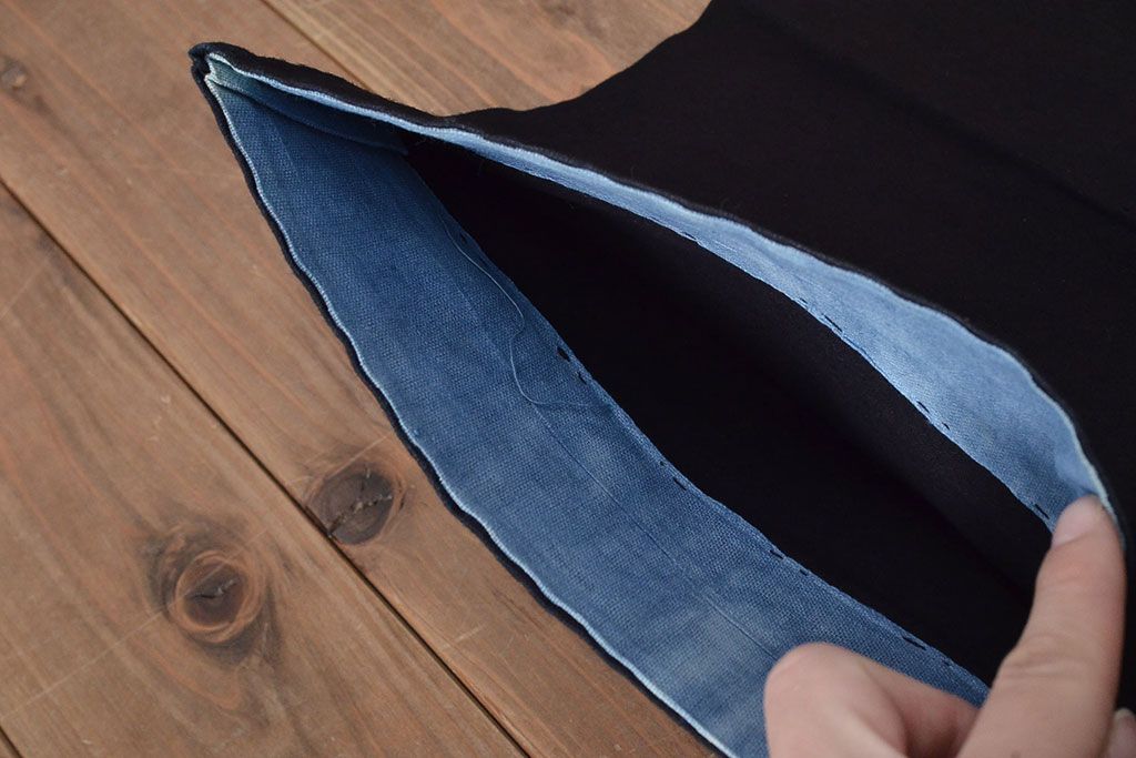 大正〜昭和初期　古い　藍染　木綿　半纏(古布、万荒木屋)(R-044825)