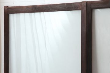 アンティーク建具　和製アンティーク　大判のゆらゆらガラスが魅力のガラス戸4枚セット(引き戸)(R-044841)