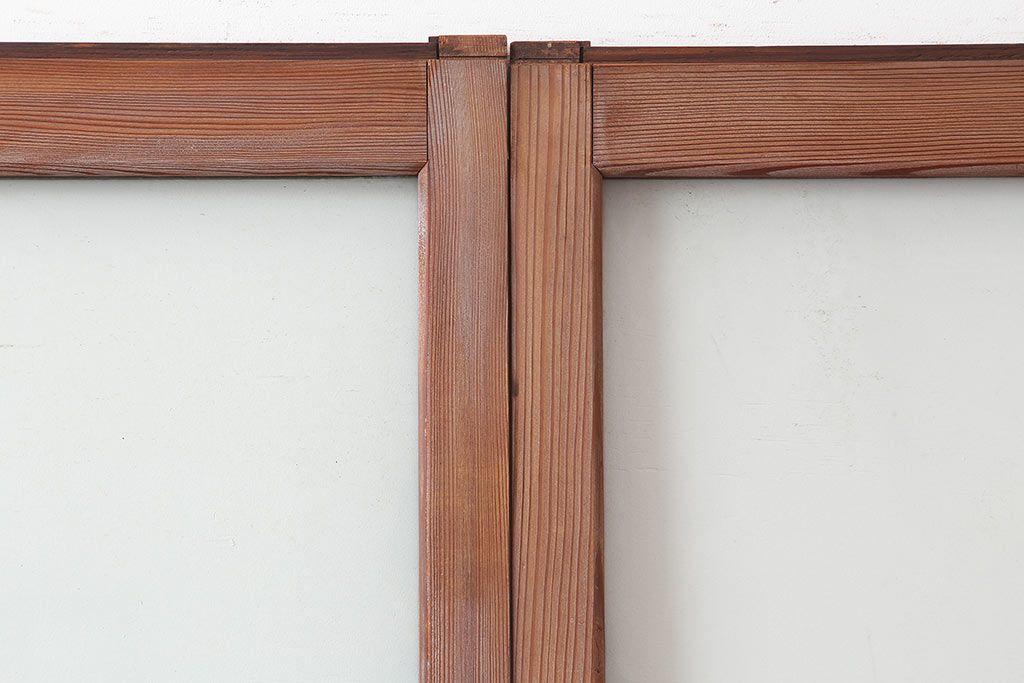 アンティーク建具　和製アンティーク　大判のゆらゆらガラスが魅力のガラス戸4枚セット(引き戸)(R-044841)