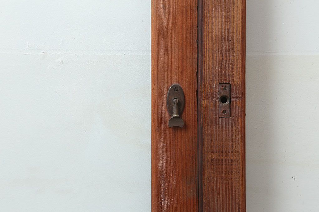 アンティーク建具　和製アンティーク　大判のゆらゆらガラスが魅力のガラス戸4枚セット(引き戸)(R-044841)