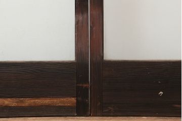 アンティーク建具　和製アンティーク　大判のゆらゆらガラスが魅力のガラス戸4枚セット(引き戸)(R-044842)