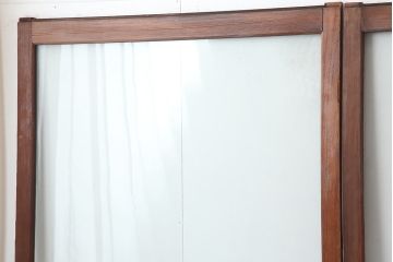 アンティーク建具　和製アンティーク　大判のゆらゆらガラスが魅力のガラス戸4枚セット(引き戸)(R-044842)