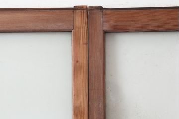 アンティーク建具　和製アンティーク　大判のゆらゆらガラスが魅力のガラス戸4枚セット(引き戸)(R-044842)