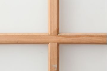ビンテージ建具　昭和中期　幅の広いシンプルなガラス戸(引き戸)(R-044843)