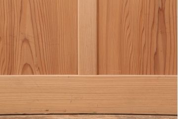 ビンテージ建具　昭和中期　幅の広いシンプルなガラス戸(引き戸)(R-044843)