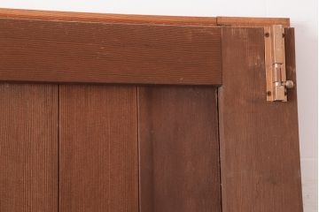 レトロ建具　昭和中期　使いこまれた木が味わい深い板戸2枚セット(引き戸、建具)(R-044844)