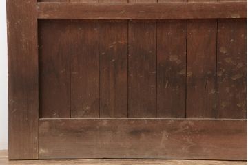 レトロ建具　昭和中期　使いこまれた木が味わい深い板戸2枚セット(引き戸、建具)(R-044844)