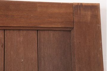 レトロ建具　昭和中期　使いこまれた木が味わい深い板戸2枚セット(引き戸、建具)(R-044844)