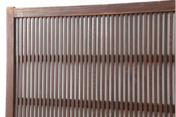 アンティーク建具　和製アンティーク　大正期　幅広サイズが珍しい格子戸　(R-044845)