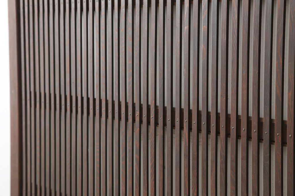 アンティーク建具　和製アンティーク　大正期　幅広サイズが珍しい格子戸　(R-044845)