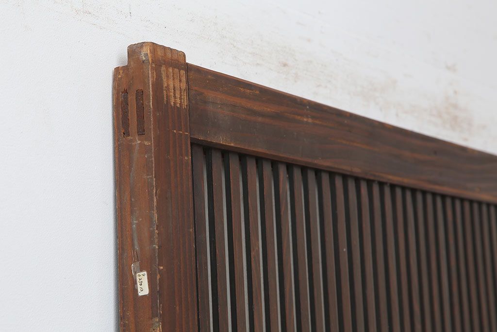 アンティーク建具　和製アンティーク　大正期　幅広サイズが珍しい格子戸　(R-044845)