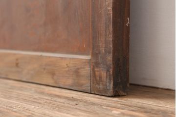 アンティーク建具　和製アンティーク　大正期　幅広サイズが珍しい格子戸　(R-044845)