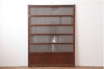 アンティーク建具　和製アンティーク　大正期　幅広サイズが珍しい格子戸　(R-044845)