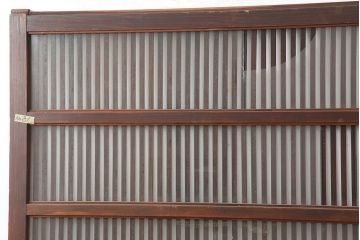 アンティーク建具　和製アンティーク　大正期　幅広サイズが珍しい格子戸　(R-044845)