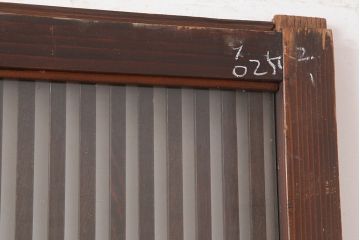 アンティーク建具　和製アンティーク　大正期　幅広サイズが珍しい格子戸　(R-044845)