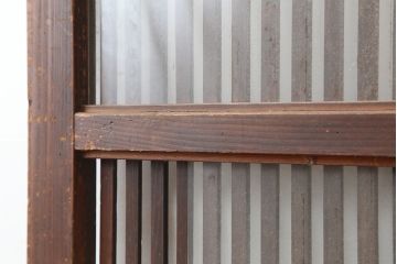 アンティーク建具　和製アンティーク　大正期　幅広サイズが珍しい格子戸　(R-044845)