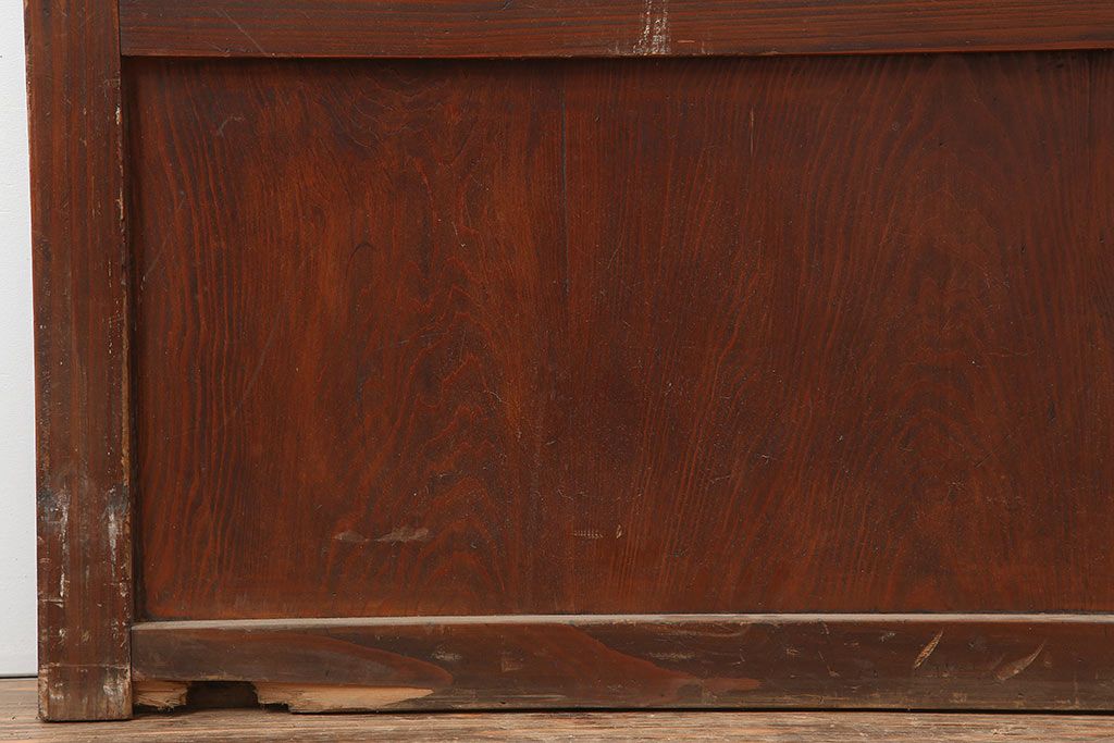 アンティーク建具　和製アンティーク　大正期　幅広サイズが珍しい格子戸　(R-044845)