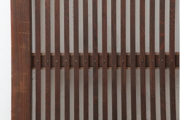 アンティーク建具　和製アンティーク　大正期　幅広サイズが珍しい格子戸(蔵戸、玄関戸、引き戸、建具)(R-044845)