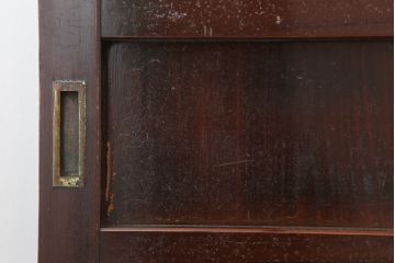 アンティーク建具　和製アンティーク　明治期　存在感たっぷりの舞良戸2枚セット(蔵戸、玄関戸、引き戸、建具)(R-044846)