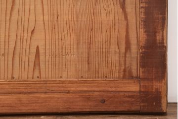 アンティーク建具　和製アンティーク　明治期　存在感たっぷりの舞良戸2枚セット(蔵戸、玄関戸、引き戸、建具)(R-044846)