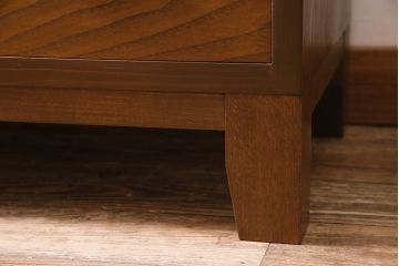 ラフジュ工房オリジナル　昭和初期　古建具リメイク　ユニークなデザインの格子戸を使ったサイドボード(リビングボード、サイドキャビネット、収納棚、戸棚)(R-044849)