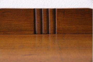 アンティーク家具　昭和レトロ　栓材　楔式　透かしがおしゃれな本棚(飾り棚、シェルフ)(R-044852)