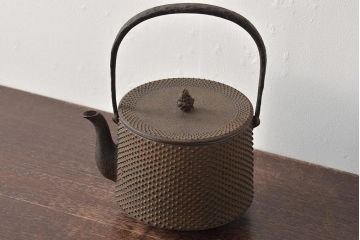 大正〜昭和初期　南部清光堂　霰鉄瓶(茶道具)(R-044861)