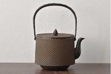 大正〜昭和初期　南部清光堂　霰鉄瓶(茶道具)(R-044861)