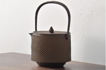 大正〜昭和初期　南部清光堂　霰鉄瓶(茶道具)(R-044861)