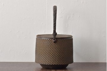 大正〜昭和初期　南部清光堂　霰鉄瓶(茶道具)(R-044861)
