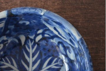 明治期　伊万里焼　染付　深鉢(深皿、和食器)(R-044864)