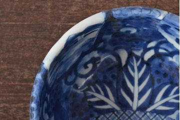 明治期　伊万里焼　染付　深鉢(深皿、和食器)(R-044864)