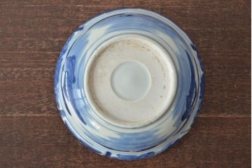 明治期　伊万里焼　染付　深鉢(深皿、和食器)(R-044864)