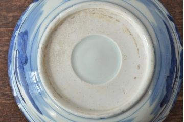 明治期　伊万里焼　染付　深鉢(深皿、和食器)(R-044864)