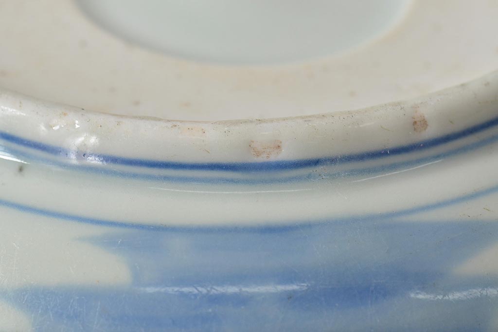 明治期　伊万里焼　染付　深鉢(深皿、和食器)(R-044864)